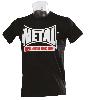 T-shirt Visual noir Metal Boxe M